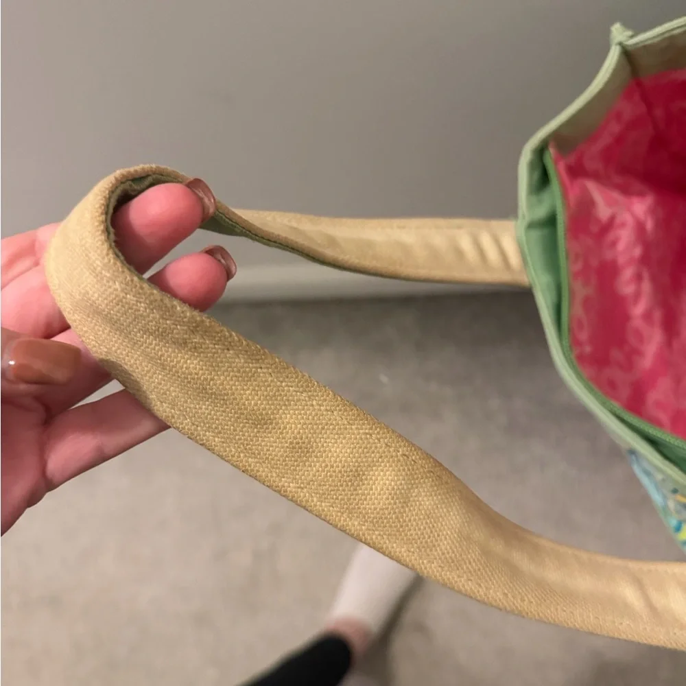 Lilly Pulitzer Blue and Yellow Patterned Tote - Picture 3 of 3